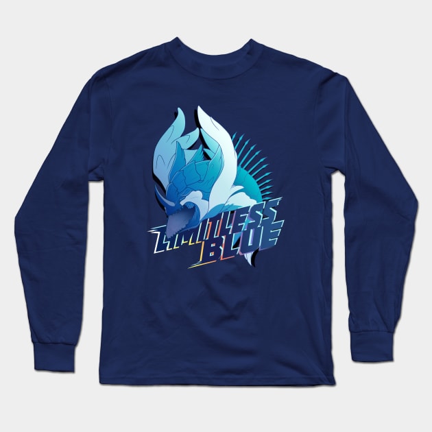 Limitless Blue Long Sleeve T-Shirt by Lyraloria